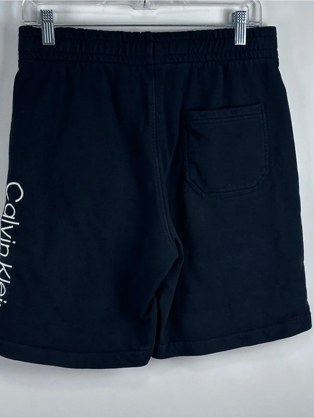 Calvin Klein Men’s Black Logo Sweat Shorts Elastic Waist Casual Athletic Shorts
